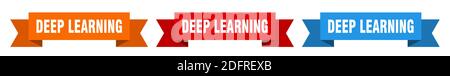 Deep Learning Ribbon. Deep Learning isoliertes Papier Banner. sign Stock Vektor