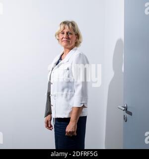 Exklusiv - Francis Letellier empfängt Nadine Morano auf Dimanche en Politique Show am Sonntag, 07. Oktober 2018 in Paris, Frankreich. Foto von Stephane le Tellec/ABACAPRESS.COM Stockfoto