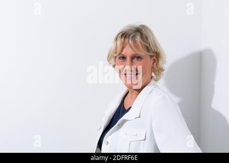 Exklusiv - Francis Letellier empfängt Nadine Morano auf Dimanche en Politique Show am Sonntag, 07. Oktober 2018 in Paris, Frankreich. Foto von Stephane le Tellec/ABACAPRESS.COM Stockfoto