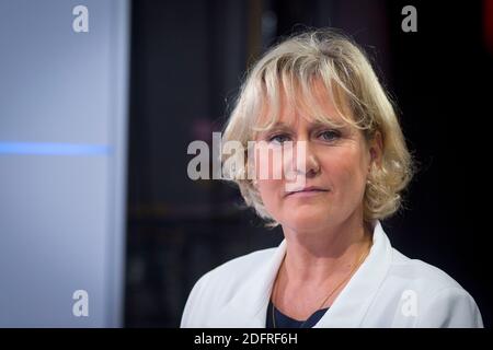 Exklusiv - Francis Letellier empfängt Nadine Morano auf Dimanche en Politique Show am Sonntag, 07. Oktober 2018 in Paris, Frankreich. Foto von Stephane le Tellec/ABACAPRESS.COM Stockfoto