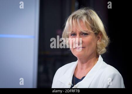 Exklusiv - Francis Letellier empfängt Nadine Morano auf Dimanche en Politique Show am Sonntag, 07. Oktober 2018 in Paris, Frankreich. Foto von Stephane le Tellec/ABACAPRESS.COM Stockfoto