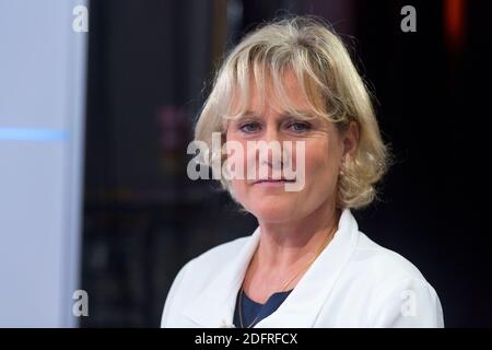 Exklusiv - Francis Letellier empfängt Nadine Morano auf Dimanche en Politique Show am Sonntag, 07. Oktober 2018 in Paris, Frankreich. Foto von Stephane le Tellec/ABACAPRESS.COM Stockfoto