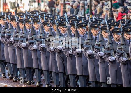 Queens Color Squadron Royal Air Force, Birdcage Walk, London Stockfoto