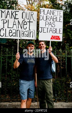 Globale Mobilisierung auf der Straße, um die Unterstützung der Bevölkerung für die Bekämpfung des Klimawandels und der globalen Erwärmung zu zeigen, am 13. Oktober 2018 in Paris, Frankreich. Foto von Marie-Paola Bertrand-Hillion/ABACAPRESS.COM Stockfoto