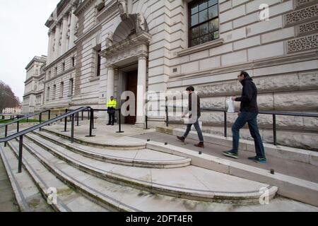 HM Treasury das Schatzamt Ihrer Majestät, manchmal auch als Schatzkammer bezeichnet, oder informeller als das Schatzamt Stockfoto