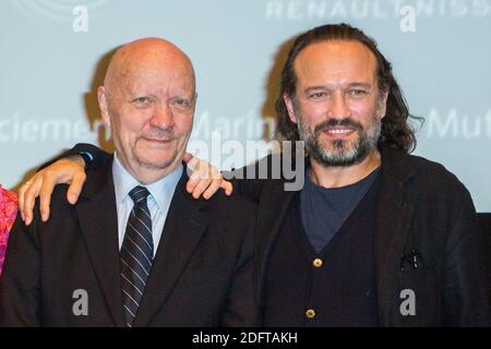 Jean-Paul Rappeneau, Vincent Perez während der Eröffnung der Retrospektive Jean-Paul Rappeneau, mit der Vorschau auf die restaurierte Fassung des Films CYRANO DE BERGERAC am 24. Oktober 2018 in La Cinematheque Francaise in Paris, Frankreich. Foto von Nasser Berzane / ABACAPRESS.COM. Stockfoto