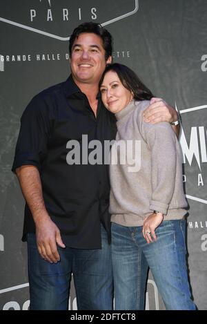 Schauspieler Dean Cain und Schauspielerin Shannen Doherty nach einer zu ihren Ehren organisierten Konferenz während der Comic Con Paris 2018, die am 27. Oktober 2018 in der La Grande Halle de La Villette in Paris, Frankreich, stattfand. Foto von Mireille Ampilhac/ABACAPRESS.COM Stockfoto