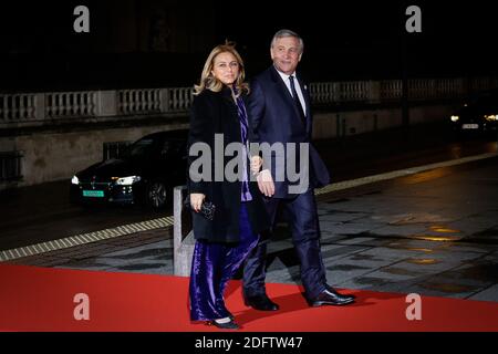 Der Präsident des Europäischen Parlaments, Antonio Tajani, kommt am 1918. November 2018 in Paris zum Abendessen im Museum Orsay anlässlich der internationalen Zeremonie zum 100. Jahrestag des Waffenstillstands von 10 an. Foto von Thibaud Moritz/ABACAPRESS.COM Stockfoto