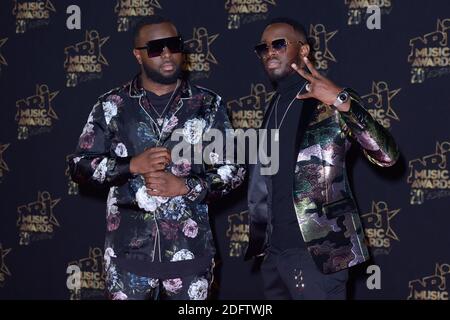 Maitre Gims und Dadju, die am 10. November 2018 an den 20. NRJ Music Awards im Palais des Festivals in Cannes, Frannce, teilnehmen. Foto von Aurore Marechal/ABACAPRESS.COM Stockfoto