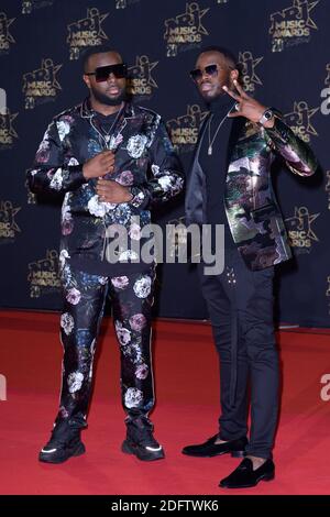 Maitre Gims und Dadju, die am 10. November 2018 an den 20. NRJ Music Awards im Palais des Festivals in Cannes, Frannce, teilnehmen. Foto von Aurore Marechal/ABACAPRESS.COM Stockfoto