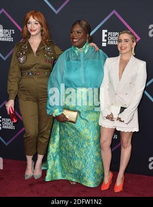 Christina Hendricks, Retta, Mae Whitman nehmen an den People's Choice Awards 2018 im Barker Hangar am 11. November 2018 in Santa Monica, CA, USA Teil. Foto von Lionel Hahn/ABACAPRESS.COM Stockfoto