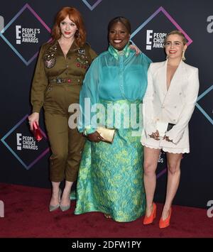 Christina Hendricks, Retta, Mae Whitman nehmen an den People's Choice Awards 2018 im Barker Hangar am 11. November 2018 in Santa Monica, CA, USA Teil. Foto von Lionel Hahn/ABACAPRESS.COM Stockfoto