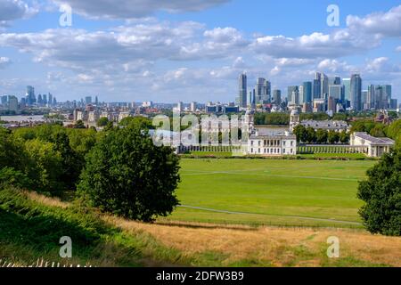 Greenwich Park in London an einem schönen Sommertag Stockfoto