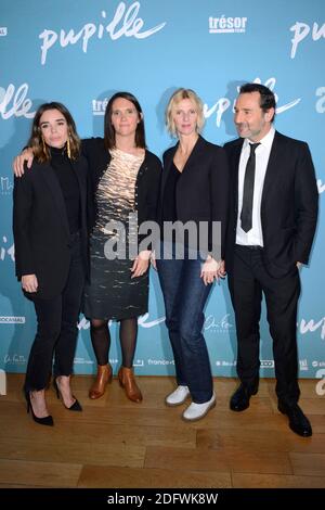 Elodie Bouchez, Jeanne Herry, Sandrine Kiberlain et Gilles Lellouche bei der Premiere für den Film Pupille in der Pathe Beaugrenelle in Paris, Frankreich, 27. November 2018. Foto von Aurore Marechal/ABACAPRESS.COM Stockfoto