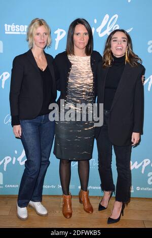 Sandrine Kiberlain, Jeanne Herry et Elodie Bouchez bei der Premiere für den Film Pupille, der am 27. November 2018 in der Pathe Beaugrenelle in Paris, Frankreich, stattfand. Foto von Aurore Marechal/ABACAPRESS.COM Stockfoto