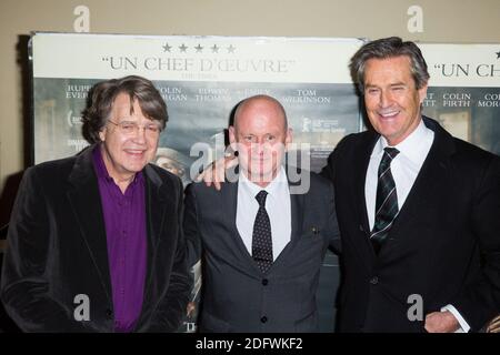 Merlin Holland, Oscar Wildes Enkel, Rupert Everett und Freund Christophe Girard besuchen am 28. November 2018 in Paris die Pariser Filmpremiere "der glückliche Prinz" bei der UGC Cine Cite Les Halles. Foto von Nasser Berzane/ABACAPRESS.COM Stockfoto