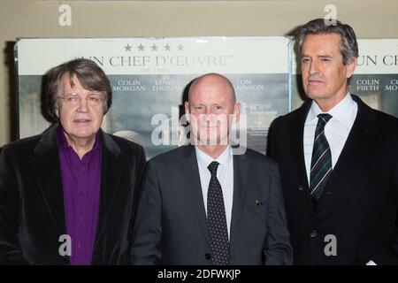 Merlin Holland, Oscar Wildes Enkel, Rupert Everett und Freund Christophe Girard besuchen am 28. November 2018 in Paris die Pariser Filmpremiere "der glückliche Prinz" bei der UGC Cine Cite Les Halles. Foto von Nasser Berzane/ABACAPRESS.COM Stockfoto