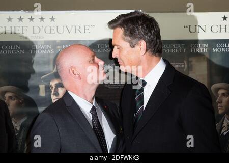 Rupert Everett und Freund Christophe Girard besuchen die Pariser Filmpremiere „The Happy Prince“ bei der UGC Cine Cite Les Halles am 28. November 2018 in Paris, Frankreich. Foto von Nasser Berzane/ABACAPRESS.COM Stockfoto