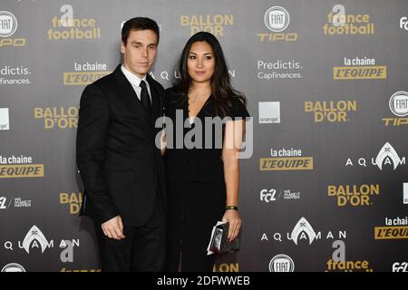 Louis Ducruet und Marie Chevallier nehmen an der Ballon d'Or-Zeremonie im Grand Palais am 3. Dezember 2018 in Paris, Frankreich, Teil. Foto von Laurent Zabulon/ABACAPRESS.COM Stockfoto