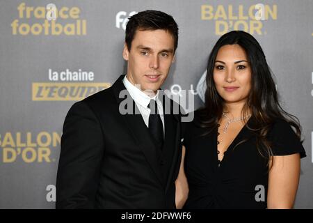 Louis Ducruet und Marie Chevallier nehmen an der Ballon d'Or-Zeremonie im Grand Palais am 3. Dezember 2018 in Paris, Frankreich, Teil. Foto von Laurent Zabulon/ABACAPRESS.COM Stockfoto