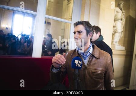 La France Insoumise (LFI) der Abgeordnete der linken Partei Francois Ruffin spricht am 4. dezember 2018 bei der Nationalversammlung in Paris. Foto von ELIOT BLONDT/ABACAPRESS.COM Stockfoto