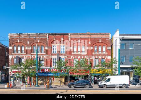 Chinatown in Toronto, Fassade der alten Gebäude, Kanada Stockfoto