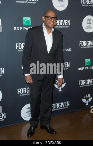 Forest Whitaker nimmt am 15. Dezember 2018 an der Pariser Filmpremiere von 'FORGIVEN' im Maison de l'UNESCO Teil. Foto von Nasser Berzane/ABACAPRESS.COM Stockfoto