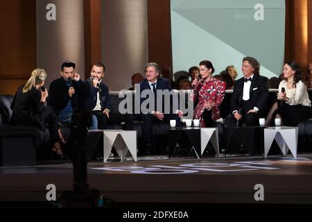Anne-Sophie Lapix, Big Flo und Oli, Daniel Auteuil, Aurelie Dupont, Roberto Alagna und Aleksandra Kurzak in der Fernsehshow Le Grand Echiquier im Palais des Beaux-Arts in Lille, Frankreich, 20. Dezember 2018. Foto von Sylvain Lefevre/ABACAPRESS.COM Stockfoto