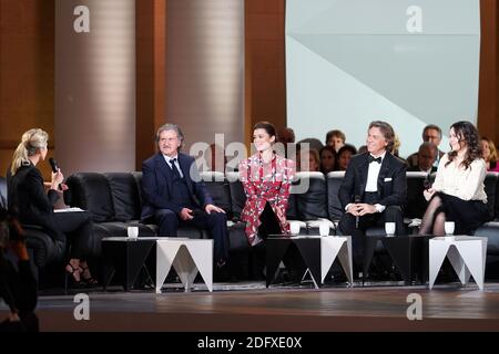 Anne-Sophie Lapix, Daniel Auteuil, Aurelie Dupont, Roberto Alagna und Aleksandra Kurzak in der Fernsehsendung Le Grand Echiquier im Palais des Beaux-Arts in Lille, Frankreich, 20. Dezember 2018. Foto von Sylvain Lefevre/ABACAPRESS.COM Stockfoto