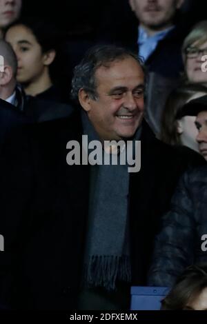 Michel Platini beim Fußballspiel der Ersten Liga, PSG gegen Nantes im Parc des Princes, Frankreich, am 22. Dezember 2018. PSG gewann 1:0. Foto von Henri Szwarc/ABACAPRESS.COM Stockfoto