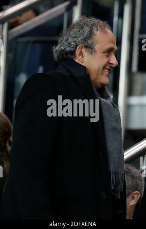 Michel Platini beim Fußballspiel der Ersten Liga, PSG gegen Nantes im Parc des Princes, Frankreich, am 22. Dezember 2018. PSG gewann 1:0. Foto von Henri Szwarc/ABACAPRESS.COM Stockfoto