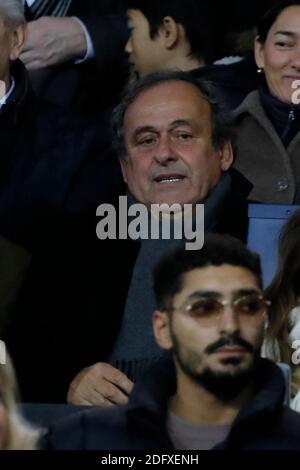 Michel Platini beim Fußballspiel der Ersten Liga, PSG gegen Nantes im Parc des Princes, Frankreich, am 22. Dezember 2018. PSG gewann 1:0. Foto von Henri Szwarc/ABACAPRESS.COM Stockfoto