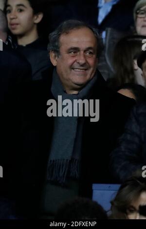 Michel Platini beim Fußballspiel der Ersten Liga, PSG gegen Nantes im Parc des Princes, Frankreich, am 22. Dezember 2018. PSG gewann 1:0. Foto von Henri Szwarc/ABACAPRESS.COM Stockfoto