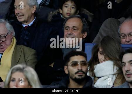 Michel Platini beim Fußballspiel der Ersten Liga, PSG gegen Nantes im Parc des Princes, Frankreich, am 22. Dezember 2018. PSG gewann 1:0. Foto von Henri Szwarc/ABACAPRESS.COM Stockfoto