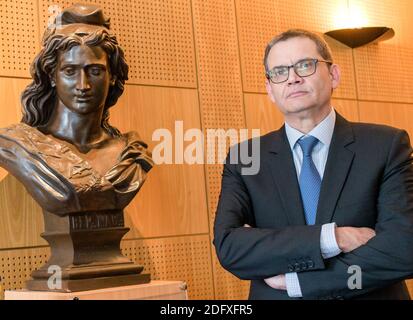 Jean-Pierre Hubsch Grand Maitre du Grand Orient de France ein Sohn Bureau de la rue Cadet Belagerung du GODF. Paris, Frankreich, 3 Oktober 2018. Foto von Vernier/JBV News/ABACAPRESS.COM Stockfoto