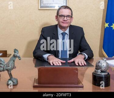 Jean-Pierre Hubsch Grand Maitre du Grand Orient de France ein Sohn Bureau de la rue Cadet Belagerung du GODF. Paris, Frankreich, 3 Oktober 2018. Foto von Vernier/JBV News/ABACAPRESS.COM Stockfoto