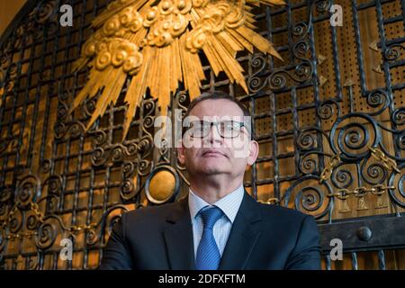 Jean-Pierre Hubsch Grand Maitre du Grand Orient de France ein Sohn Bureau de la rue Cadet Belagerung du GODF. Paris, Frankreich, 3 Oktober 2018. Foto von Vernier/JBV News/ABACAPRESS.COM Stockfoto