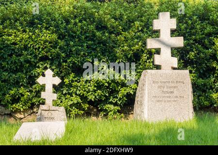 Gräber auf dem Yanghwajin-Auslandsmissionarischen Friedhof in Seoul, Südkorea Stockfoto