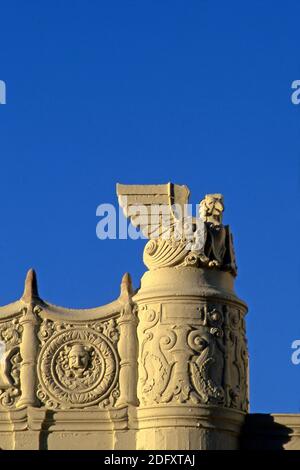 Detail des Art Deco Fox Theatre in Westwood, CA Stockfoto