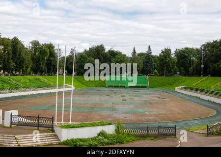 Offenes Stadion Spartakovets in der Stadt Jaroslawl. Jaroslawl Stockfoto