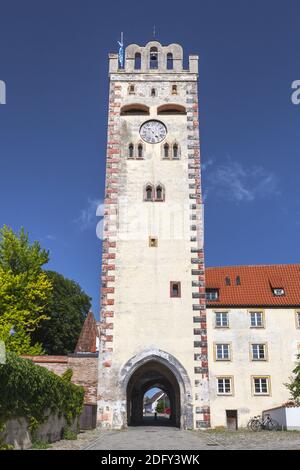 Geographie / Reisen, Deutschland, Bayern, Landsberg bei Lech, Bayertor in der Stadtmauer von Landberg bei Lech, Additional-Rights-Clearance-Info-not-available Stockfoto