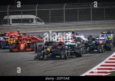 Start des Rennens, Abfahrt, 63 RUSSELL George (gbr), Mercedes AMG F1 GP W11 Hybrid EQ Power+, Action während der Formel 1 Rolle / LM Stockfoto