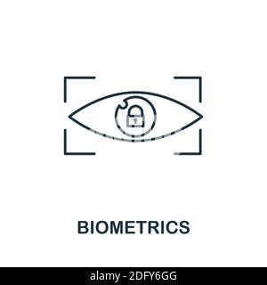 Symbol für Biometrie. Line Style Element aus der gdpr Kollektion. Thin Biometrics Symbol für Vorlagen, Infografiken und mehr Stock Vektor