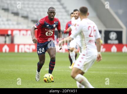 Boubakary Soumare von Lille während des französischen Ligue 1 Fußballspiels zwischen Lille OSC und AS Monaco am 6. Dezember 2020 im Stade Pierre Mauroy in Villeneuve-d'Ascq bei Lille, Frankreich - Foto Jean Catuffe / DPPI / LM Stockfoto