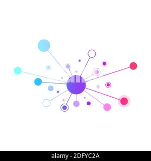 Molekül logo Vorlage, Symbol, Logo, Wissenschaft Genetik DNA-Helix. Genetische Analyse, Forschung biotech Code DNA-Moleküle. Biotechnologie Genom Stockfoto