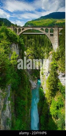 Geographie / Reisen, Schweiz, Solisbrücke, Graubünden, Additional-Rights-Clearance-Info-not-available Stockfoto