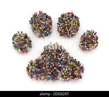 Große Menschenmenge in Form von Händen. Nahaufnahme von jungen Geschäftsleuten, die ihre Hände zusammenlegen. Stapel Hände. Einheit und Teamarbeit. Stockfoto