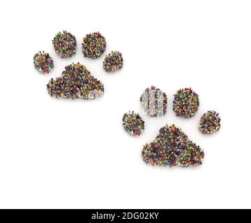 Große Menschenmenge in Form von Händen. Nahaufnahme von jungen Geschäftsleuten, die ihre Hände zusammenlegen. Stapel Hände. Einheit und Teamarbeit. Stockfoto