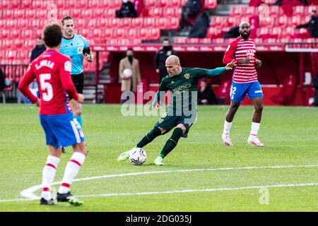 Sandro Ramirez von Huesca während des spanischen Meisterschaftsspiels La Liga zwischen Granada CF und SD Huesca am 6. Dezember 2020 im Nuevos Los Carmenes Stadion in Granada, Spanien - Foto Joaquin Corchero / Spanien DPPI / DPPI / LM Stockfoto