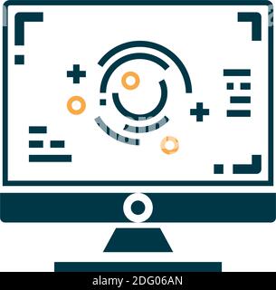 Info Grafik-Design Vektor IconWeb-Design-Symbol in trendigen flachen Stil, für Ihre Website-Design, App, Logo, UI. Vektorgrafik. Stock Vektor